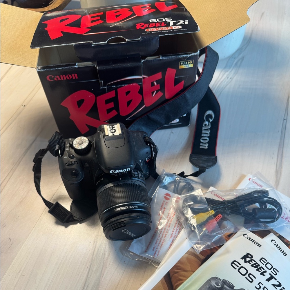 Canon Rebel EOS T2i Black DSLR Camera